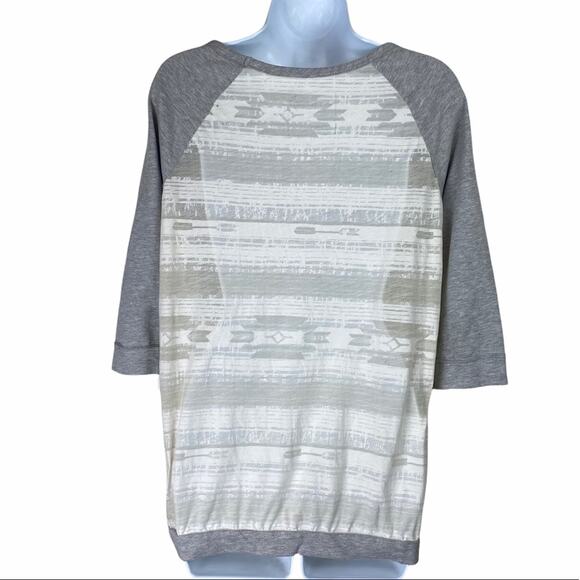 Free People We The Free Watercolor Print Raglan Tee Sz L - Picture 3 of 6
